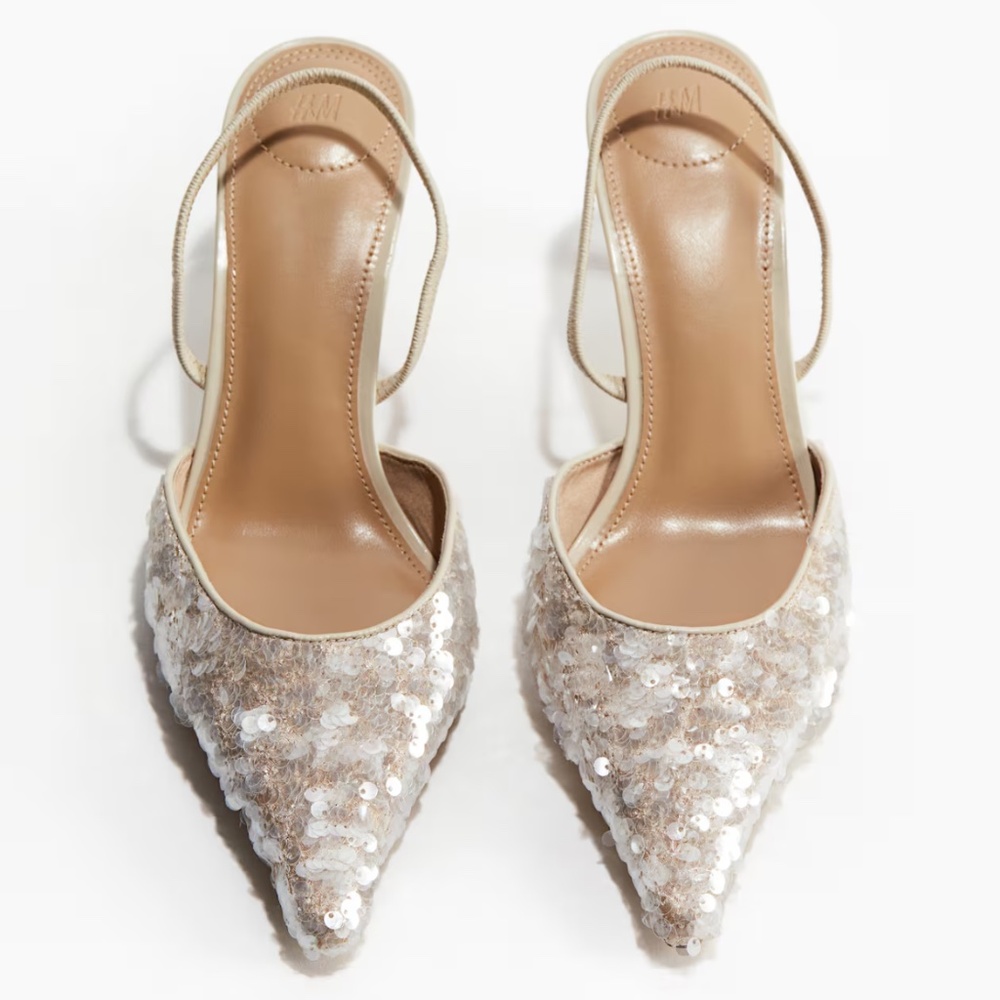 ISO!!! H&M SEQUINED SLINGBACK PUMPS
